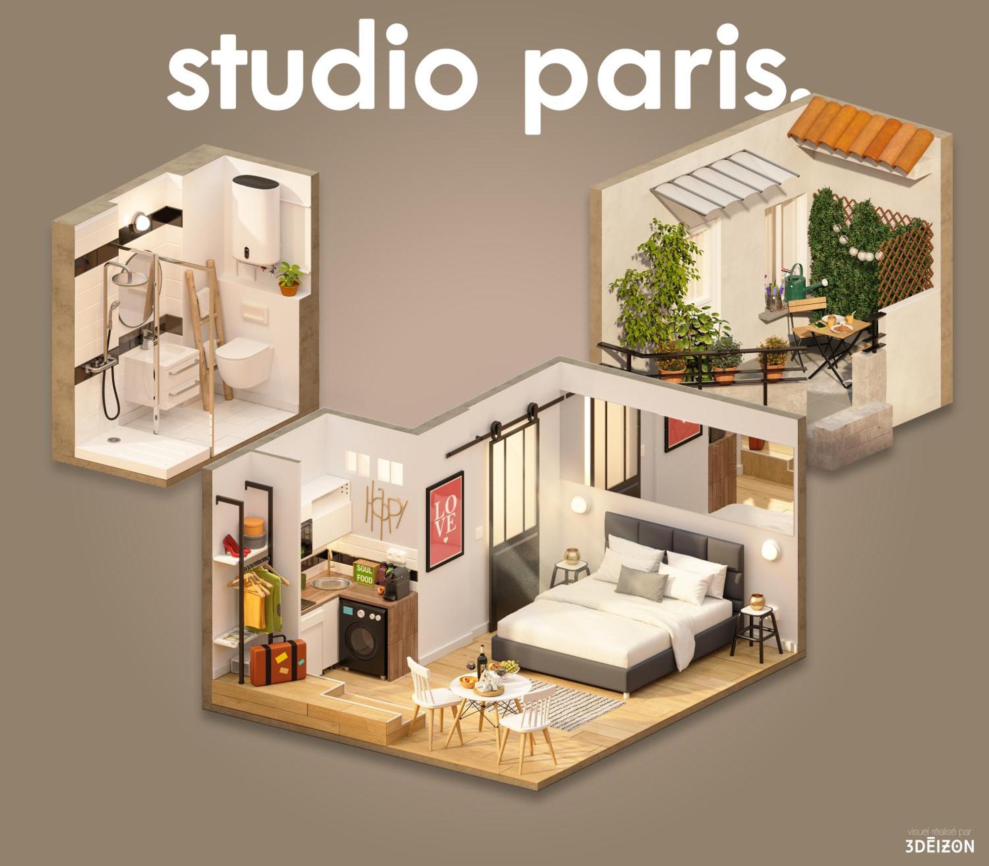 Studio Terrasse Privee 5 Min To Eiffel Tower Parijs Buitenkant foto